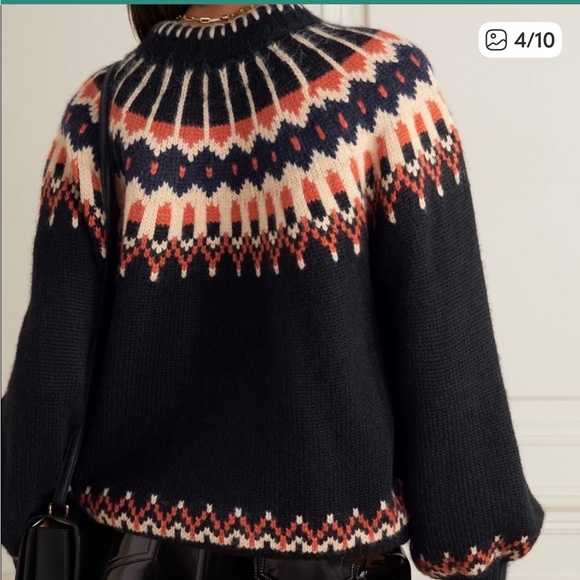 DÔEN FIELD-Fair Isle Baby Alpaca Sweater! EUC! Size L! - Picture 2 of 4